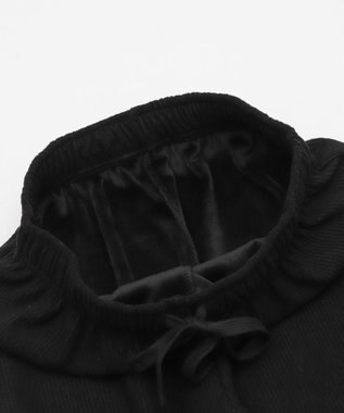 WEGO 【WEB限定/25年秋冬新作/ウエストゴム】裏ベロアワイドイージーパンツ ブラック