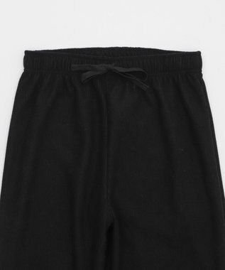 WEGO 【WEB限定/25年秋冬新作/ウエストゴム】裏ベロアワイドイージーパンツ ブラック