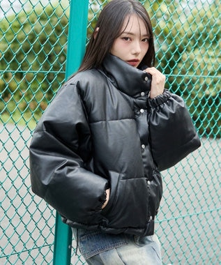 WEGO 【25秋冬新作】PUスタンドパファーブルゾン