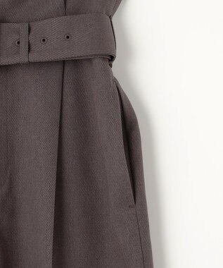 ANY SIS 【BAILA12月号掲載・貴島明日香さんコラボ】ハイカットリターン ワイドパンツ モカグレー