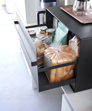 tower ブレッドケース タワー 引き出し型 2段 ブラック ブラック