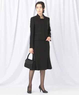 自由区 FORMAL 【襟華やか】エレガント ジャケット＋ワンピース ブラック系