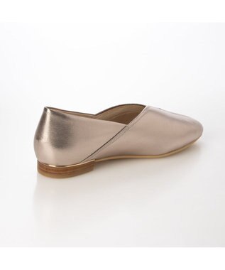 ing <ing>Vカットフラットシューズ ゴールド