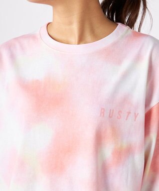 OP／FILA 【RUSTY】ニコちゃん×タイダイ柄半袖Tシャツ ピンク