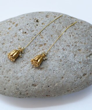 monshiro 【2WAY】タンポポツボミ ピアス ゴールド