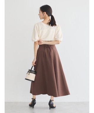 earth music&ecology 前後２ｗａｙパフスリーブカーディガン Ivory