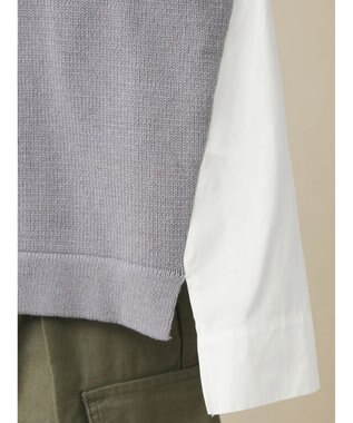 CRAFT STANDARD BOUTIQUE シャツドッキングニットプルオーバー Gray Mixture