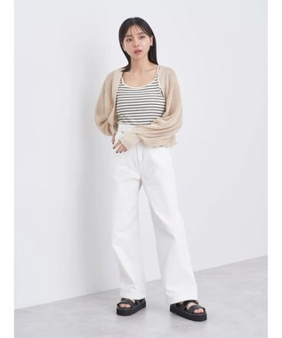 earth music&ecology メッシュボレロ Ivory