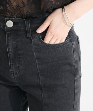 Green Parks 接触冷感ストレッチスキニーパンツ Black