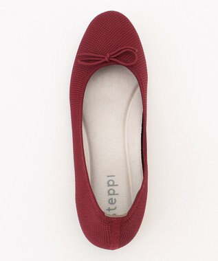 steppi 【洗える/撥水】ラウンド バレエ パンプス ボルドー