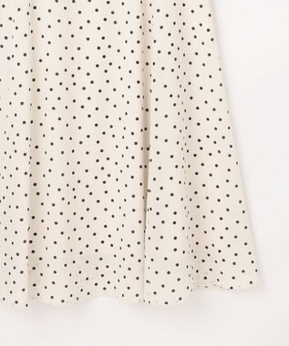 組曲 ドットジョーゼットプリント ワンピース アイボリー系5