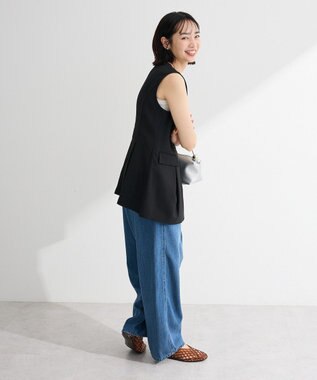Green Parks 多釦タックジレ Black