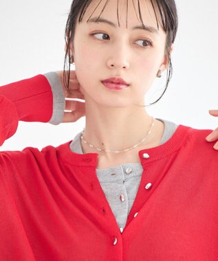 earth music&ecology プチビーズＭＩＸネックレス Silver