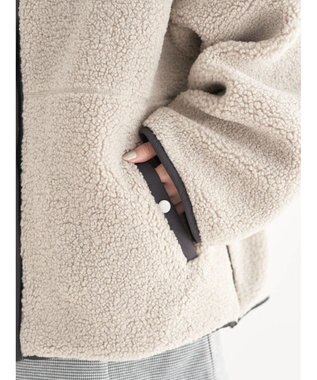 earth music&ecology リバーシブルボアブルゾン Mocha