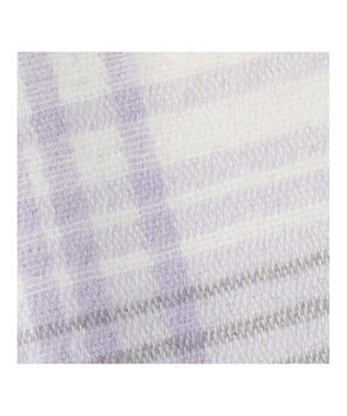 MOONBAT estaa パフィーラメストール グラデーションチェック／手洗い可 ラベンダー