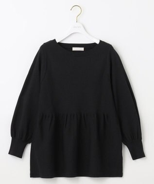 ANY SIS 【洗える】ペプラムニット プルオーバー ブラック