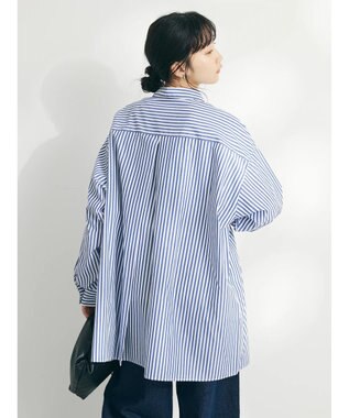 CRAFT STANDARD BOUTIQUE イージーケアオーバーシャツ Stripe Blue