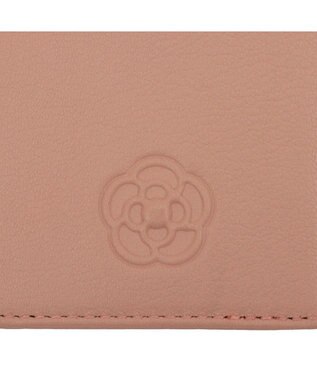 CLATHAS ワッフル リール付きパスケース ピンク