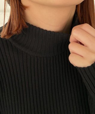 WEGO リブハイネックショートニット ブラック