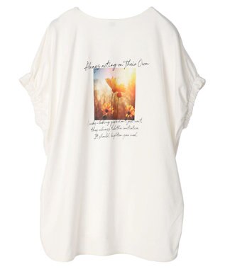 AMERICAN HOLIC フォトプリントカットチュニック Off White