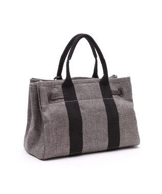 A.D.M.J. 【ファブリック】リネンラメクロス/前金具付トート32cm(Dカン＋)リネンラメクロス/前金具付トート40cm(Dカン＋) BLACK