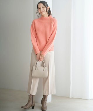 ANY SIS 【保温効果/ストレッチ】シリーズ累計13万枚突破！ビューティサーモ ワイドパンツ アイボリー