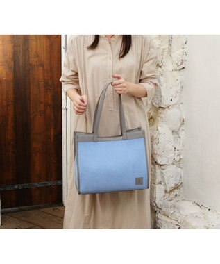 Regalo Felice 【水に強いスエード調生地】トート / REGALO SAX(サックス×グレー)