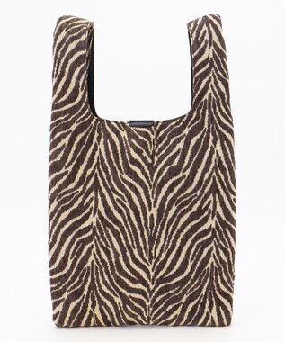 ICB 【WEB限定カラーあり】2WAYエコバッグ 起毛ゼブラブラウン系［WEB限定］