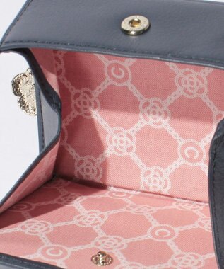 CLATHAS ワッフル　2つ折り財布 ネイビー