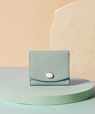 TOPKAPI 【TOPKAPI】gemdrops ジェムドロップ ミニエンボスレザー 天然石 二つ折り 財布