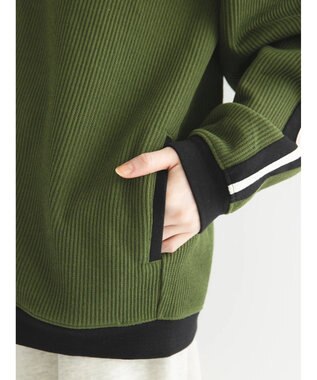 CRAFT STANDARD BOUTIQUE 【リサイクル】ラインカーディガン Khaki