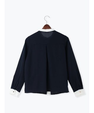 Te chichi フロントレースブラウス ネイビー