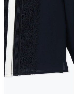 Te chichi フロントレースブラウス ネイビー