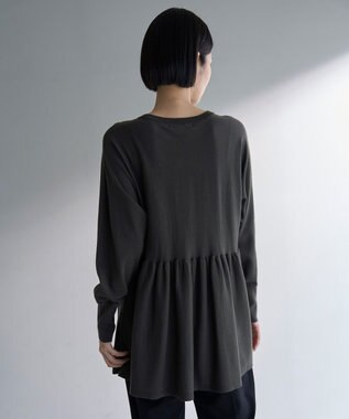 UNFILO マイビューティニット ペプラム チャコール