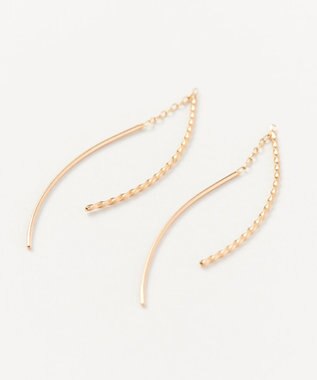 Phoebe 【K10】クロスラインアメリカンピアス ゴールド