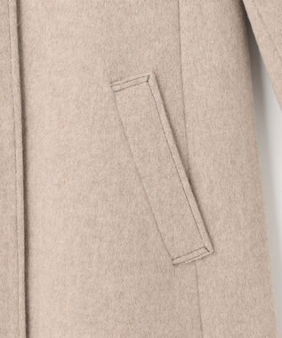 J.PRESS LADIES 【WEB限定カラーあり】ブレンドビーバー ノーカラー コート ベージュ系