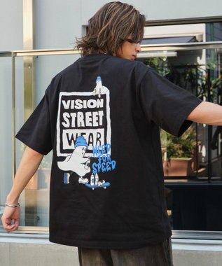 WEGO 【ユニセックス着用ITEM】別注VISIONボックスロゴゴーストスケーターT（SS） ブラック
