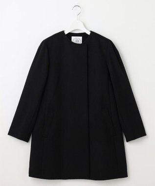 J.PRESS LADIES 【WEB限定カラーあり】ブレンドビーバー ノーカラー コート ブラック系