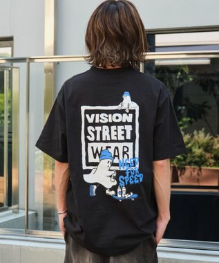 WEGO 【ユニセックス着用ITEM】別注VISIONボックスロゴゴーストスケーターT（SS） ブラック