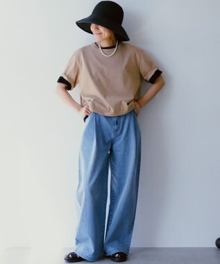 23区 【UVカット/洗える】ペーパー ブレード ハット ブラック系