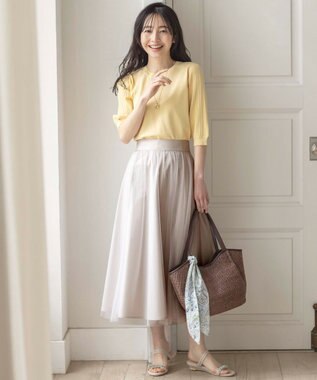 ANY SIS 【2WAY】ライトチュールリバーシブル スカート アイボリーベージュ