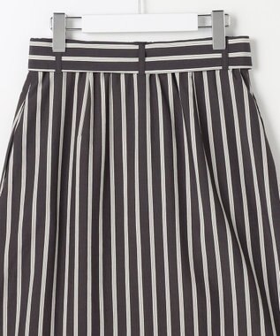 自由区 L ビスコースナイロンドビーストライプ スカート ブラウン系