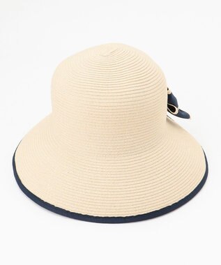 ANY SIS 【美人百花7月号掲載】ウォッシャブルリボン ハット ベージュベージュ×ネイビー