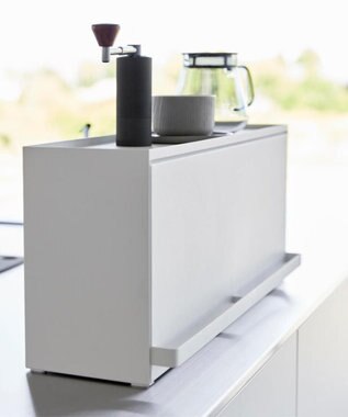 tower 前が開くキッチンカウンター上収納ラック タワー D15 ホワイト