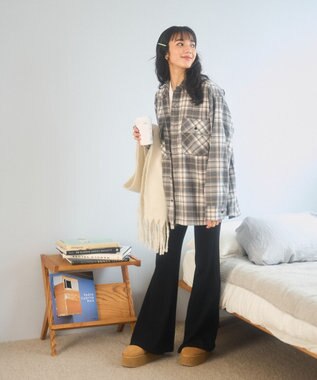 WEGO 【ユニセックス着用ITEM/SMLサイズ展開】チェックネルシャツ 柄4