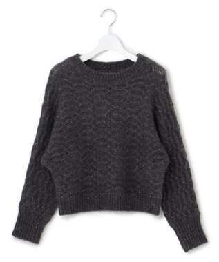 23区 【洗える】スパングル ドルマンスリーブ ニット グレー系