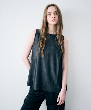 uncrave リヨセルデニム ノースリーブブラウス ブラック