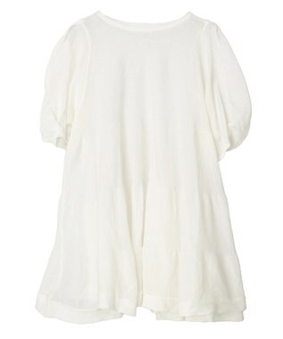 AMERICAN HOLIC ボリュームスリーブティアードニットチュニック Off White