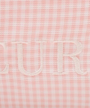 Maison de FLEUR ギンガムダブルリボンギャザートートバッグ Salmon Pink