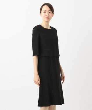 自由区 FORMAL 【襟華やか】エレガント ジャケット＋ワンピース ブラック系